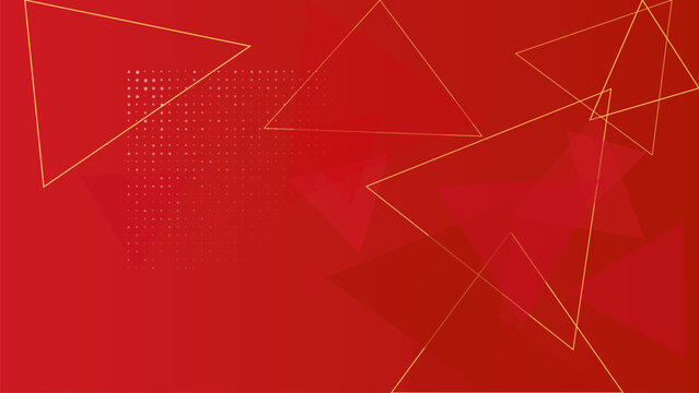 Geometric, Red, Triangle Background, Abstract Pattern, Vector Design Element
