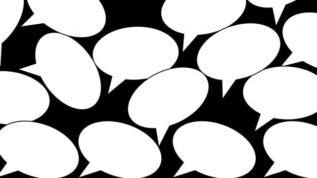 Dynamic text speech bubble simple communication icon sign