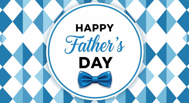 Happy father's day checkered bow tie graphic