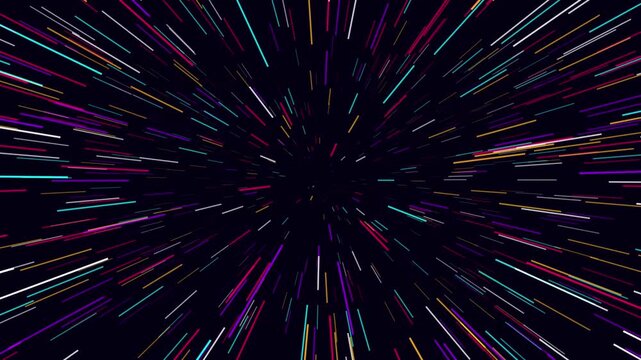Abstract Speed Motion Colorful Glowing Lines Light Speed Travel