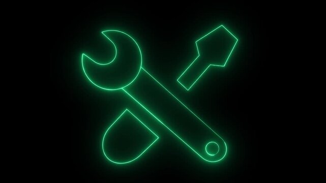 repair, technical support, maintenance service icon. tools icon.Screwdriver Wrench.
