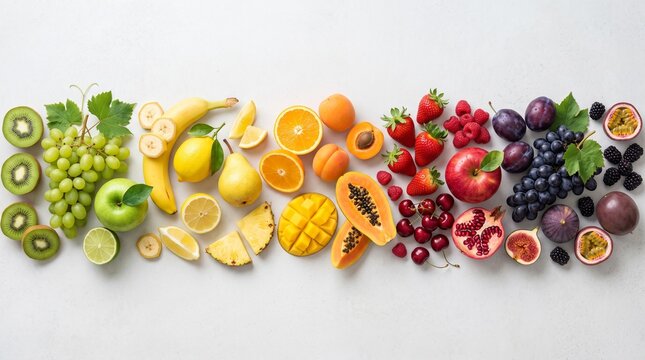 Fresh Fruit Gradient Flat Lay