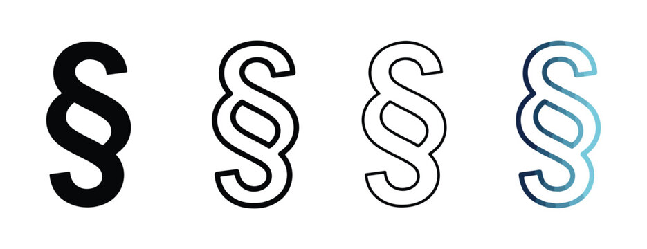 paragraph symbols in different styles and colors for design and editing purposes  various paragraph signs