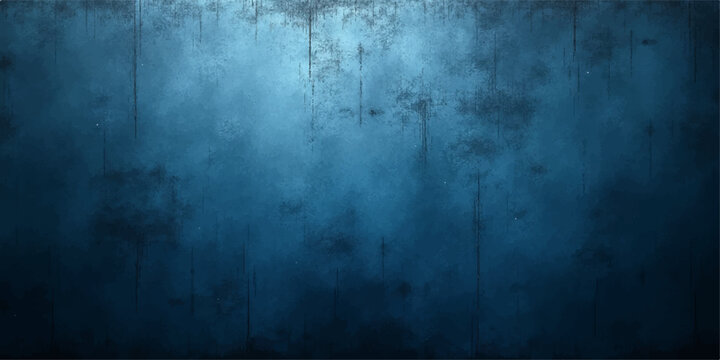 Dark Blue Grunge Wall Texture with Aged Concrete Surface Rough Vintage Metal Paint Pattern Dirty Industrial Background for Abstract Design Backdrop and Wallpaper
