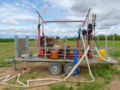 Mobile Irrigation Pump Trailer for Orchard Fertigation System