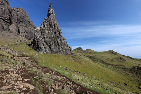 Old Man of Storr rock formation, Isle of Skye, Scotland.