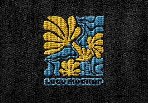 Embroidery Stitch Mockup For Apparel And Branding Design