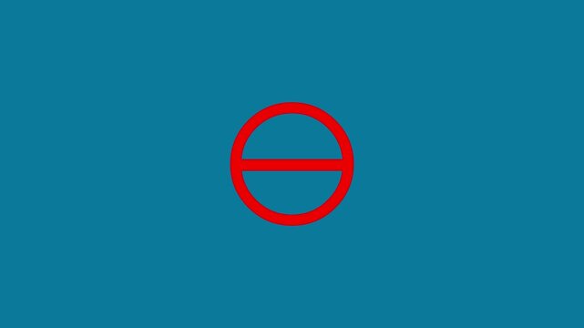 No entry icon showing deny action and blocked access status. No entry animation represents ban signal, access restriction, and not allow decision. 4k video