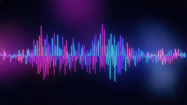 Colorful sound wave animation