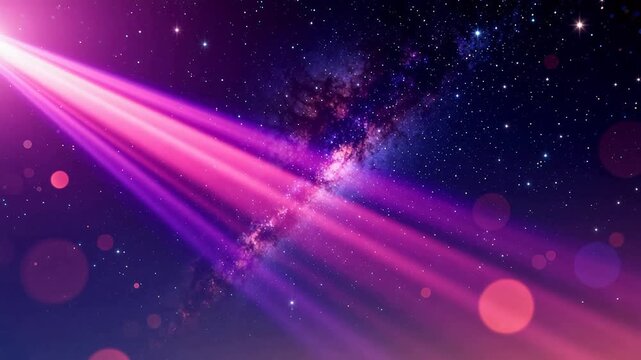 Cosmic space with star rays