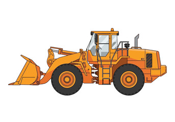 Heavy Duty Front End Loader Machine. © Afif
