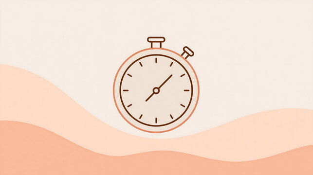 A hand holding a round clock with visible hour and minute hands