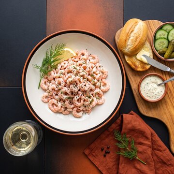 Hamburger Krabben: Tiny North Sea Shrimp From Hamburg And Germany&rsquo;s North Coast, Often Eaten In Salads Or On Bread Rolls