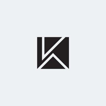  K letter initial contemporary geometric logo.