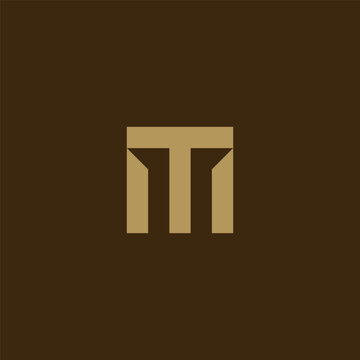TM monogram logo in square shape.