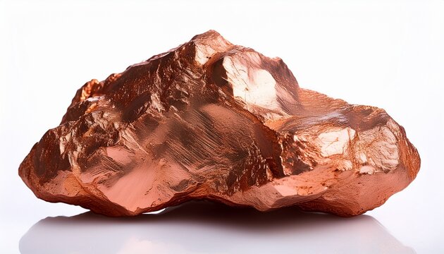 copper ore on white background copper rock