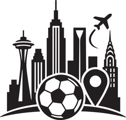 Obraz premium City Skyline silhouette, urban skyline, vector isolated on white