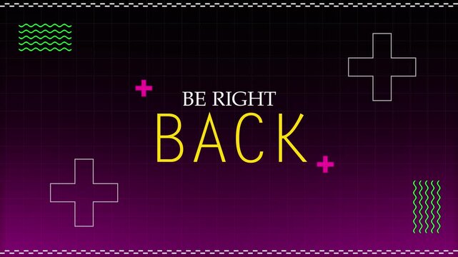 Retro 80s Style Be Right Back Screen for Live Streaming