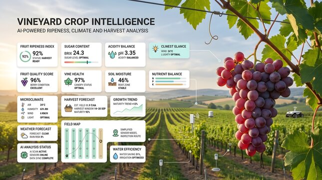 Vineyard Crop Intelligence Dashboard with AI Powered Ripeness and Harvest Analysis