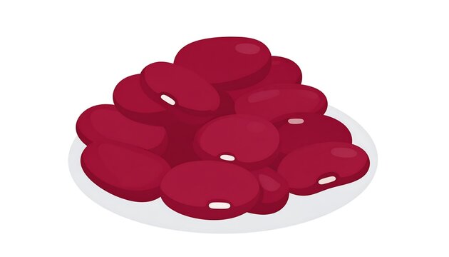 Red beans on a plate.