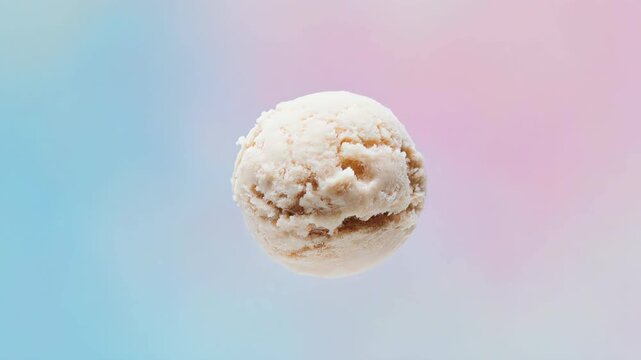 Ice cream scoop rotating slowly