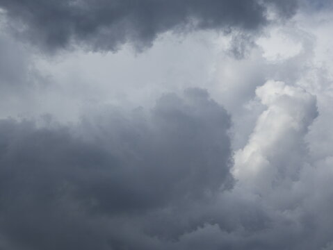 Dark storm clouds forming before a summer thunderstorm