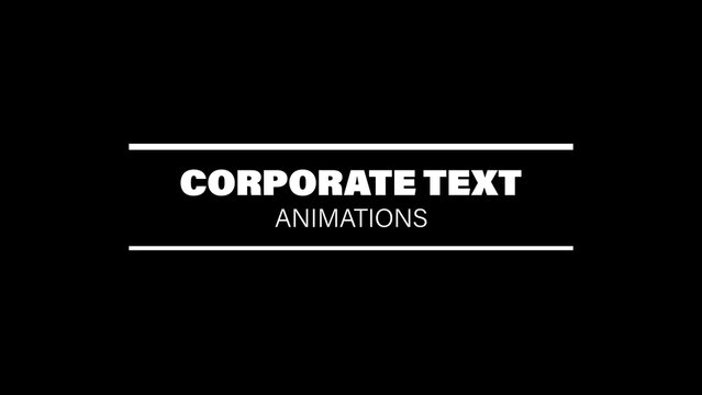 Corporate Text Animations