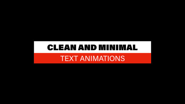 Clean and Minimal Text Animations