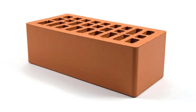 Red Brick on White.