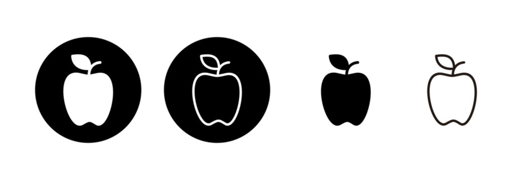 Apple icon logo design. Apple sign and symbols for web design.