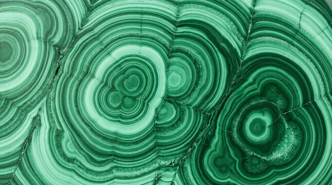 Abstract 3D emerald green malachite stone texture background