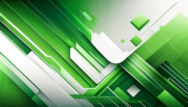 modern technology oriented abstract background with white and green colors green is the dominant color