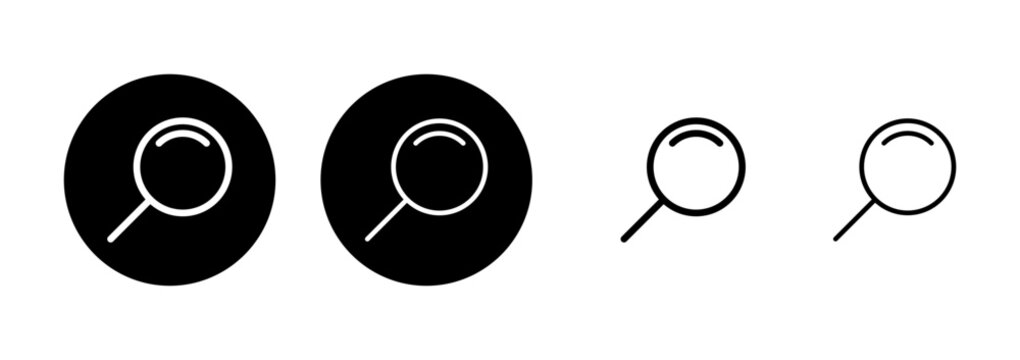 Search icon logo design. search magnifying glass sign and symbol