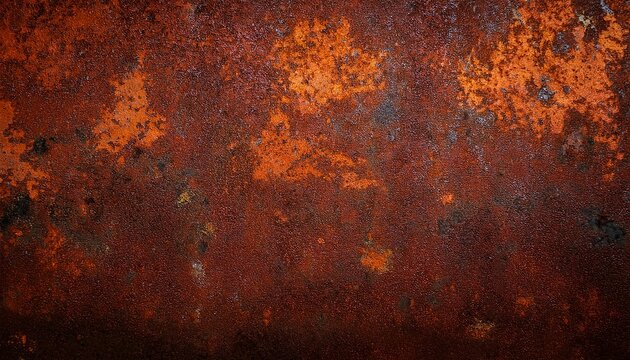 grunge rusty orange brown metal corten steel rust stone background texture banner