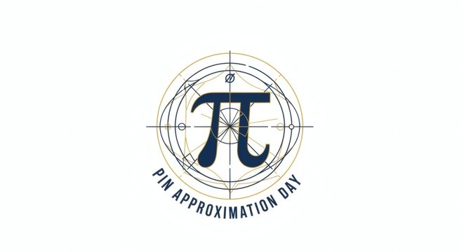 Minimal Pi Symbol Logo with Geometric Circular Construction Lines