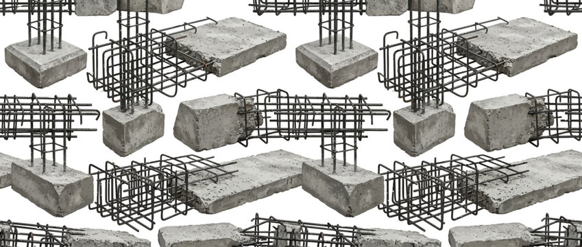 Concrete Foundation Rebar Construction Building Material Steel Reinforcement Pattern
