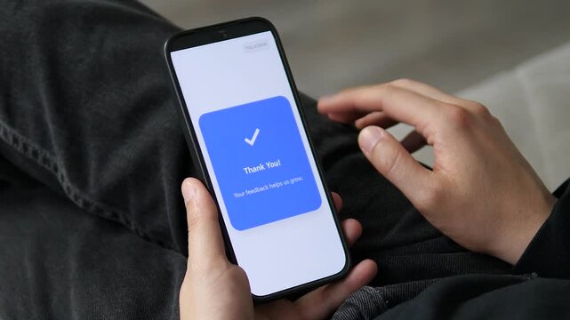 Clean, minimalist mobile UI for a feedback process. From star selection to a blue success screen, the flow is smooth and user-friendly. Ideal for app design portfolios, SaaS demos
