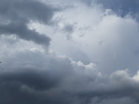 Moody Storm Cloud Formation Before Heavy Rain