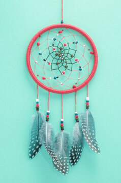 Dream catcher and abstract bokeh background