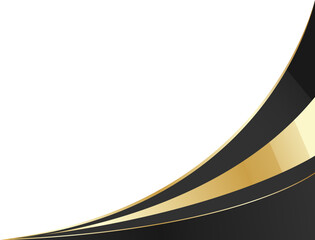 Obraz premium Elegant Black and Gold Corner Abstract Background