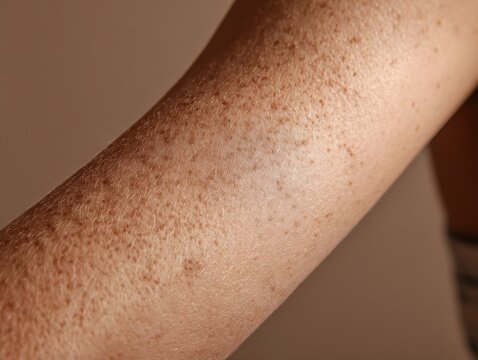 Macro view of human skin with freckles and pigmentation skin care freckles pigmentation epidermis dermatology complexion physical biological clinical bodypart integumentary wellness