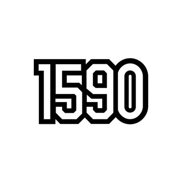 Retro 1590 Numbers - Vintage Typography Design