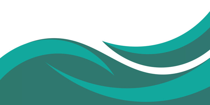 Modern sports wrap livery design template. Abstract dynamic wavy vector graphic striping in turquoise tones for vehicle decal,