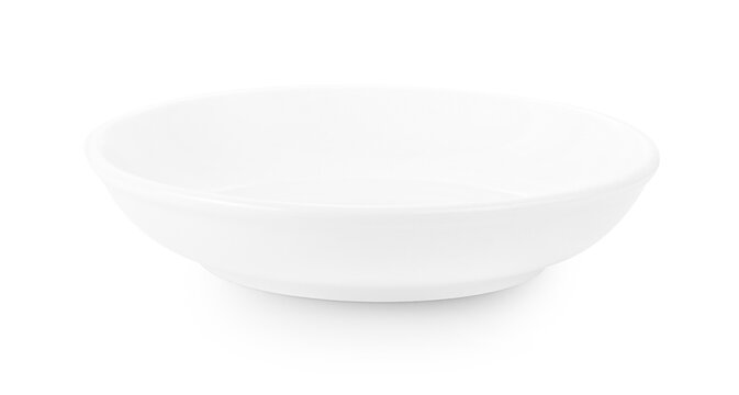 white plate isolated on white background.