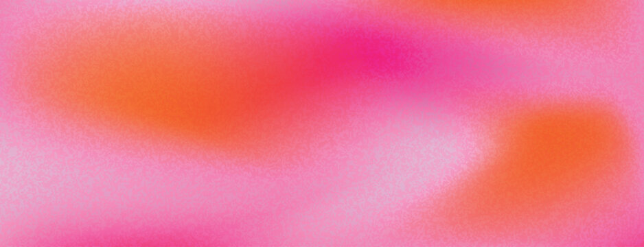 Colorful blur sunset gradient. Background with gradient smooth blend. Soft wavy trendy aura mesh with texture. Pink and red colors