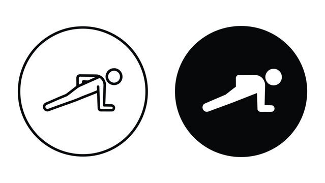 Professional Minimal Vector Icon Yoga cobra pose icon Editable Stroke, Outline and Solid Style, Black Monochrome, Isolated on White Background