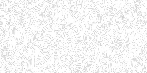 White and gray abstract topographic map background with seamless contour lines, geographic mountain relief and modern paper texture design © Noor Al Barakah