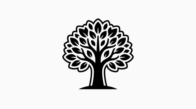 Stylized Tree Silhouette Icon