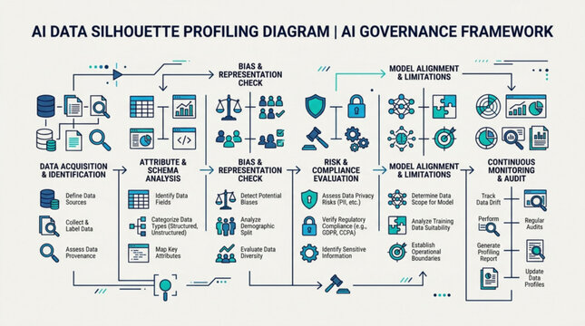 AI Data Profiling and Governance Compliance Framework Diagram