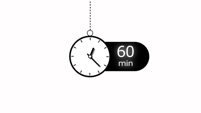 Abstract clock icon illustration. Clock icon Digital and analog clock 1 seconds isolated on black background. and creating a stunning illustration.4k illustration